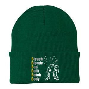 Bleach Blonde Bad Built Butch Body Knit Cap Winter Beanie