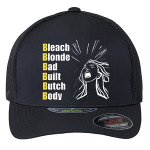 Bleach Blonde Bad Built Butch Body Flexfit Unipanel Trucker Cap