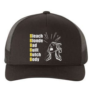 Bleach Blonde Bad Built Butch Body Yupoong Adult 5-Panel Trucker Hat