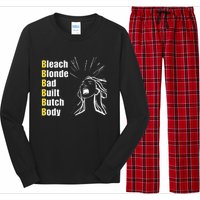 Bleach Blonde Bad Built Butch Body Long Sleeve Pajama Set