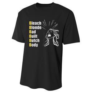 Bleach Blonde Bad Built Butch Body Performance Sprint T-Shirt