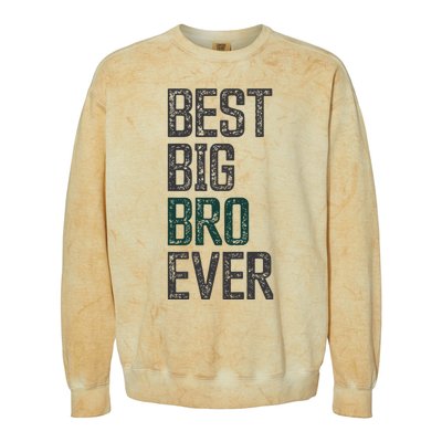 Best Big Brother Bro Ever Funny Big Bro Sibling Big Brother Colorblast Crewneck Sweatshirt