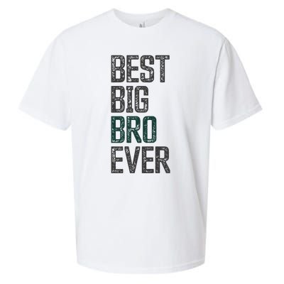 Best Big Brother Bro Ever Funny Big Bro Sibling Big Brother Sueded Cloud Jersey T-Shirt