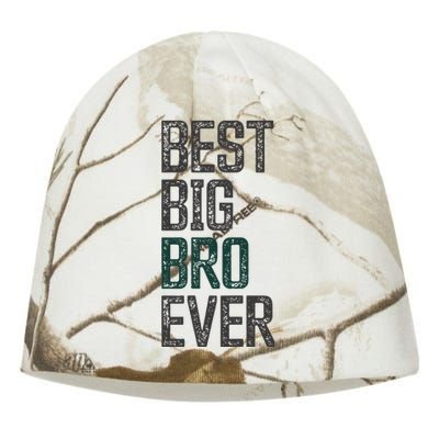 Best Big Brother Bro Ever Funny Big Bro Sibling Big Brother Kati - Camo Knit Beanie