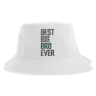 Best Big Brother Bro Ever Funny Big Bro Sibling Big Brother Sustainable Bucket Hat