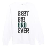 Best Big Brother Bro Ever Funny Big Bro Sibling Big Brother Premium Crewneck Sweatshirt