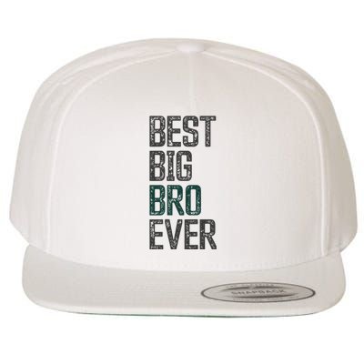 Best Big Brother Bro Ever Funny Big Bro Sibling Big Brother Wool Snapback Cap