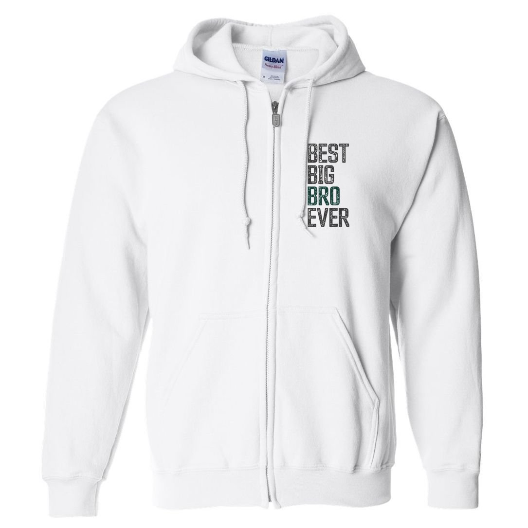 Best Big Brother Bro Ever Funny Big Bro Sibling Big Brother Full Zip Hoodie