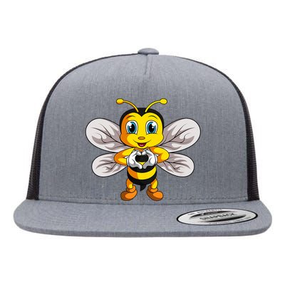 Bee Bumble Bee Flat Bill Trucker Hat