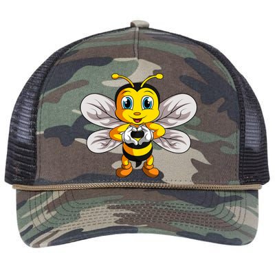 Bee Bumble Bee Retro Rope Trucker Hat Cap