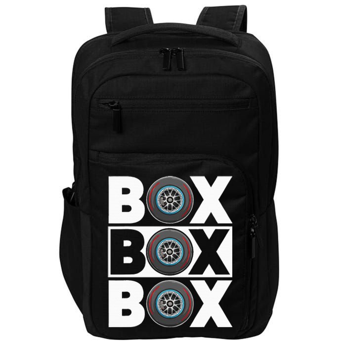 Box Box Box F1 Drag Racing Race Drifting Fast Cars Impact Tech Backpack