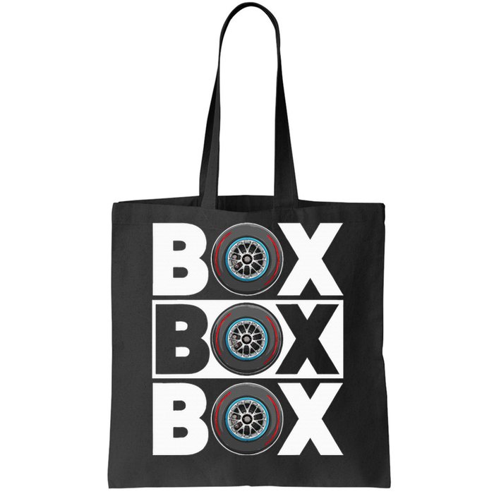 Box Box Box F1 Drag Racing Race Drifting Fast Cars Tote Bag