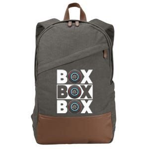 Box Box Box F1 Drag Racing Race Drifting Fast Cars Cotton Canvas Backpack