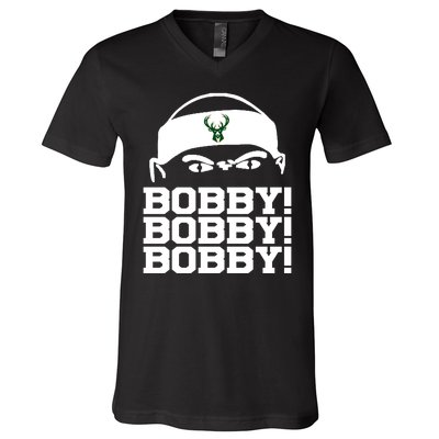 Bobby Bobby Bobby Milwaukee Basketball V-Neck T-Shirt