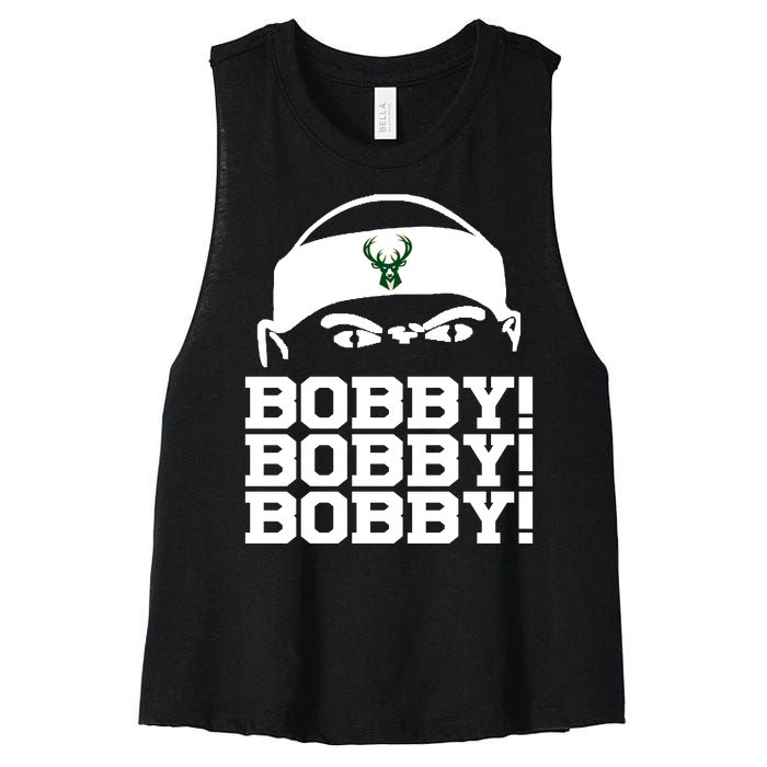 Bobby Bobby Bobby Milwaukee Basketball Women's Racerback Cropped Tank