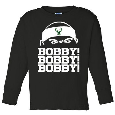 Bobby Bobby Bobby Milwaukee Basketball Toddler Long Sleeve Shirt