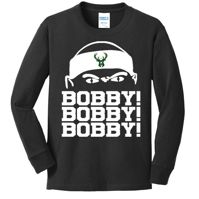 Bobby Bobby Bobby Milwaukee Basketball Kids Long Sleeve Shirt