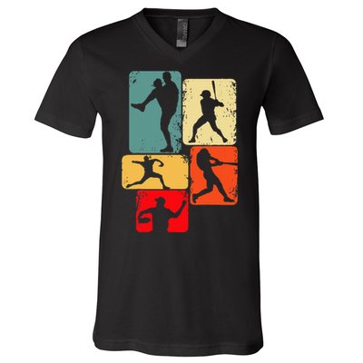 Baseball Batter V-Neck T-Shirt