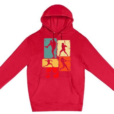 Baseball Batter Premium Pullover Hoodie