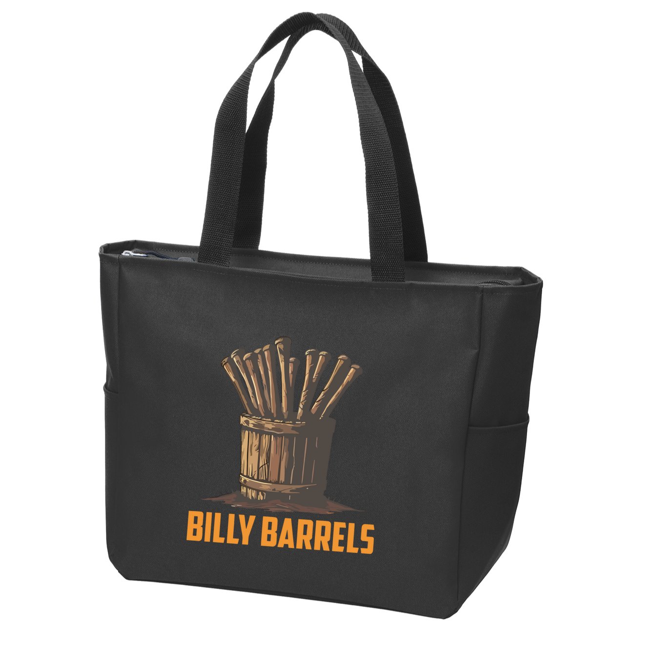 Billy Barrels Zip Tote Bag