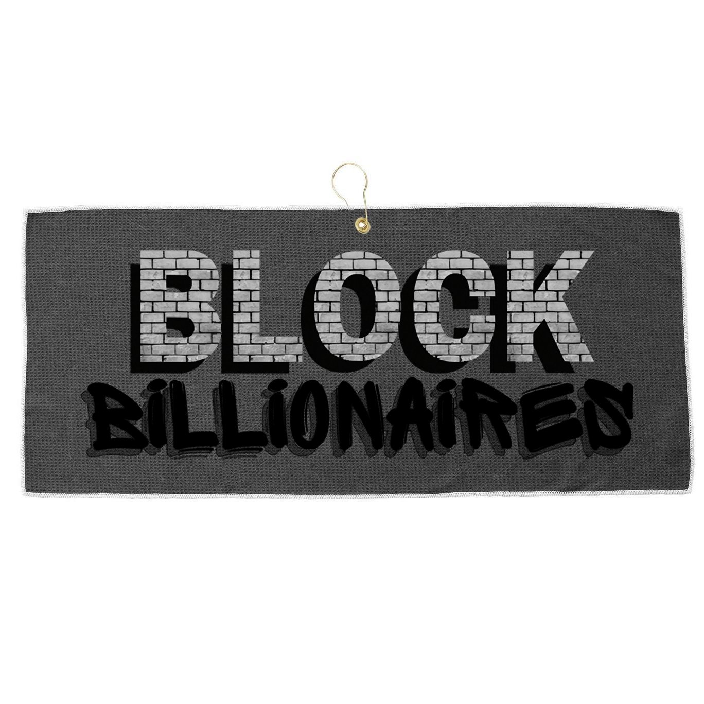 Block Billionaires Large Microfiber Waffle Golf Towel