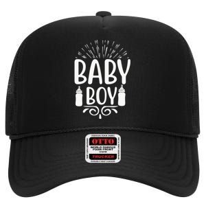 Baby Boy High Crown Mesh Back Trucker Hat