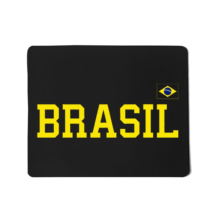 Brazil Brasil Brazilian Flag Green Mousepad