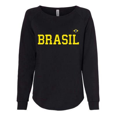 Brazil Brasil Brazilian Flag Green Womens California Wash Sweatshirt