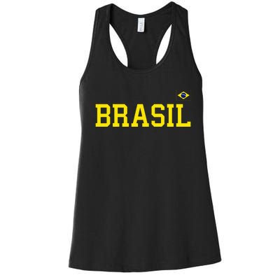 Brazil Brasil Brazilian Flag Green Women's Racerback Tank