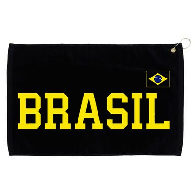 Brazil Brasil Brazilian Flag Green Grommeted Golf Towel