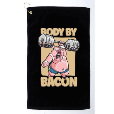 Body By Bacon Keto Diet Pork Workout Pig Exercise Gift Platinum Collection Golf Towel