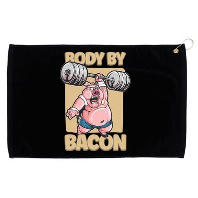 Body By Bacon Keto Diet Pork Workout Pig Exercise Gift Grommeted Golf Towel