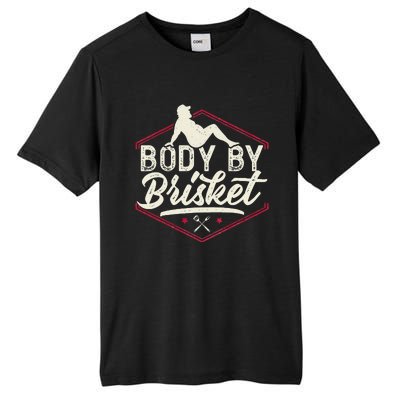 Body By Brisket Funny Steak Lover Grilling BBQ Chef Tall Fusion ChromaSoft Performance T-Shirt