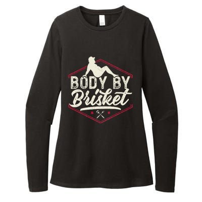 Body By Brisket Funny Steak Lover Grilling BBQ Chef Womens CVC Long Sleeve Shirt