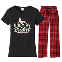 Body By Brisket Funny Steak Lover Grilling BBQ Chef Women's Flannel Pajama Set