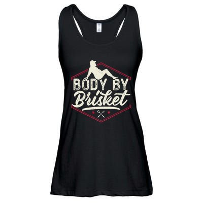 Body By Brisket Funny Steak Lover Grilling BBQ Chef Ladies Essential Flowy Tank