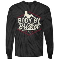 Body By Brisket Funny Steak Lover Grilling BBQ Chef Tie-Dye Long Sleeve Shirt