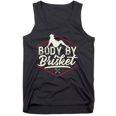 Body By Brisket Funny Steak Lover Grilling BBQ Chef Tank Top