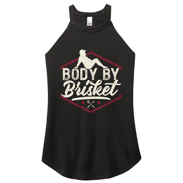 Body By Brisket Funny Steak Lover Grilling BBQ Chef Women's Perfect Tri Rocker Tank