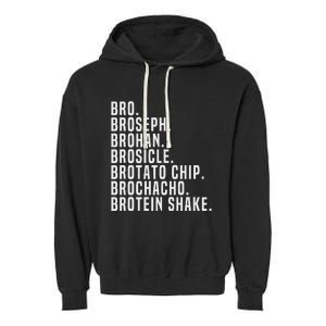 Bro Broseph Broham Gym Workout Weightlifting Fitness Garment-Dyed Fleece Hoodie