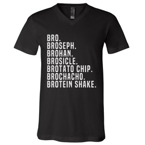 Bro Broseph Broham Gym Workout Weightlifting Fitness V-Neck T-Shirt