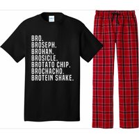 Bro Broseph Broham Gym Workout Weightlifting Fitness Pajama Set