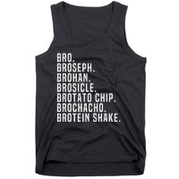 Bro Broseph Broham Gym Workout Weightlifting Fitness Tank Top