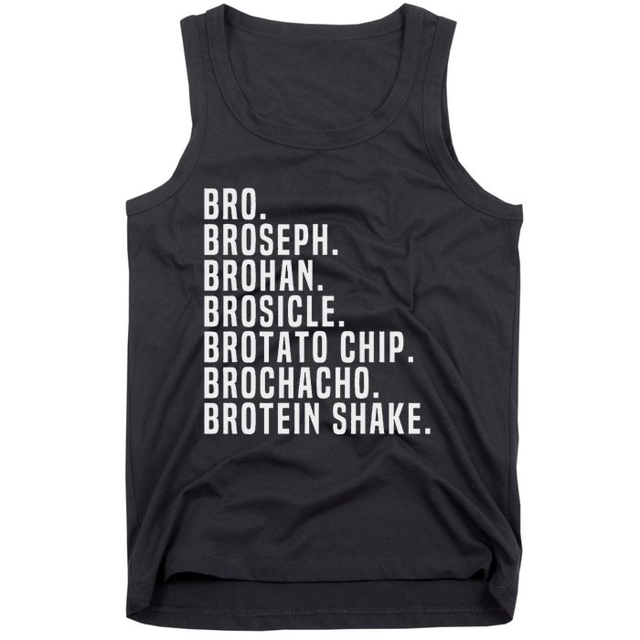 Bro Broseph Broham Gym Workout Weightlifting Fitness Tank Top