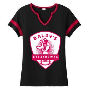 BaldyS Breakdowns Ladies Halftime Notch Neck Tee