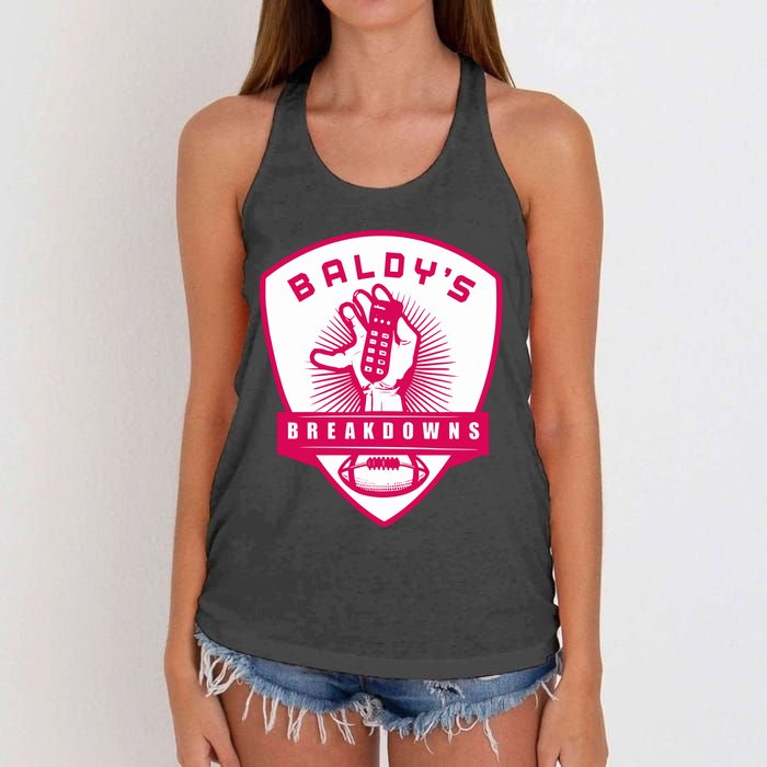 BaldyS Breakdowns Women's Knotted Racerback Tank