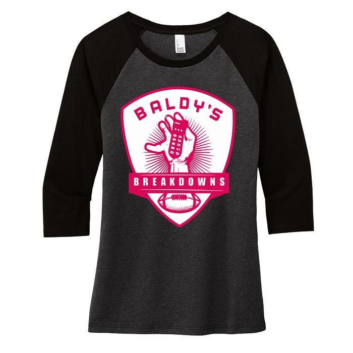 BaldyS Breakdowns Women's Tri-Blend 3/4-Sleeve Raglan Shirt