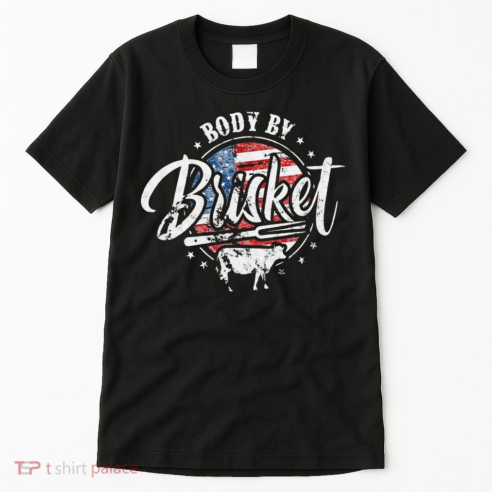 Body By Brisket USA Flag Patriotic Barbeque 4th of July Tall T-Shirt