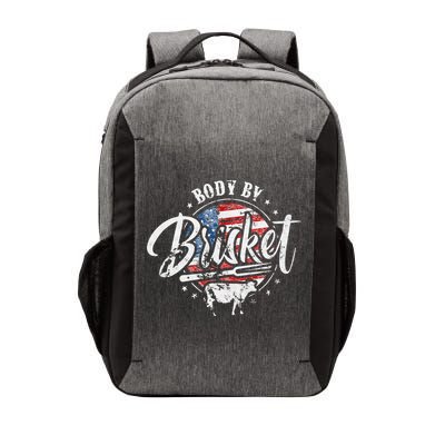 Body By Brisket USA Flag Patriotic Barbeque 4th of July Vector Backpack