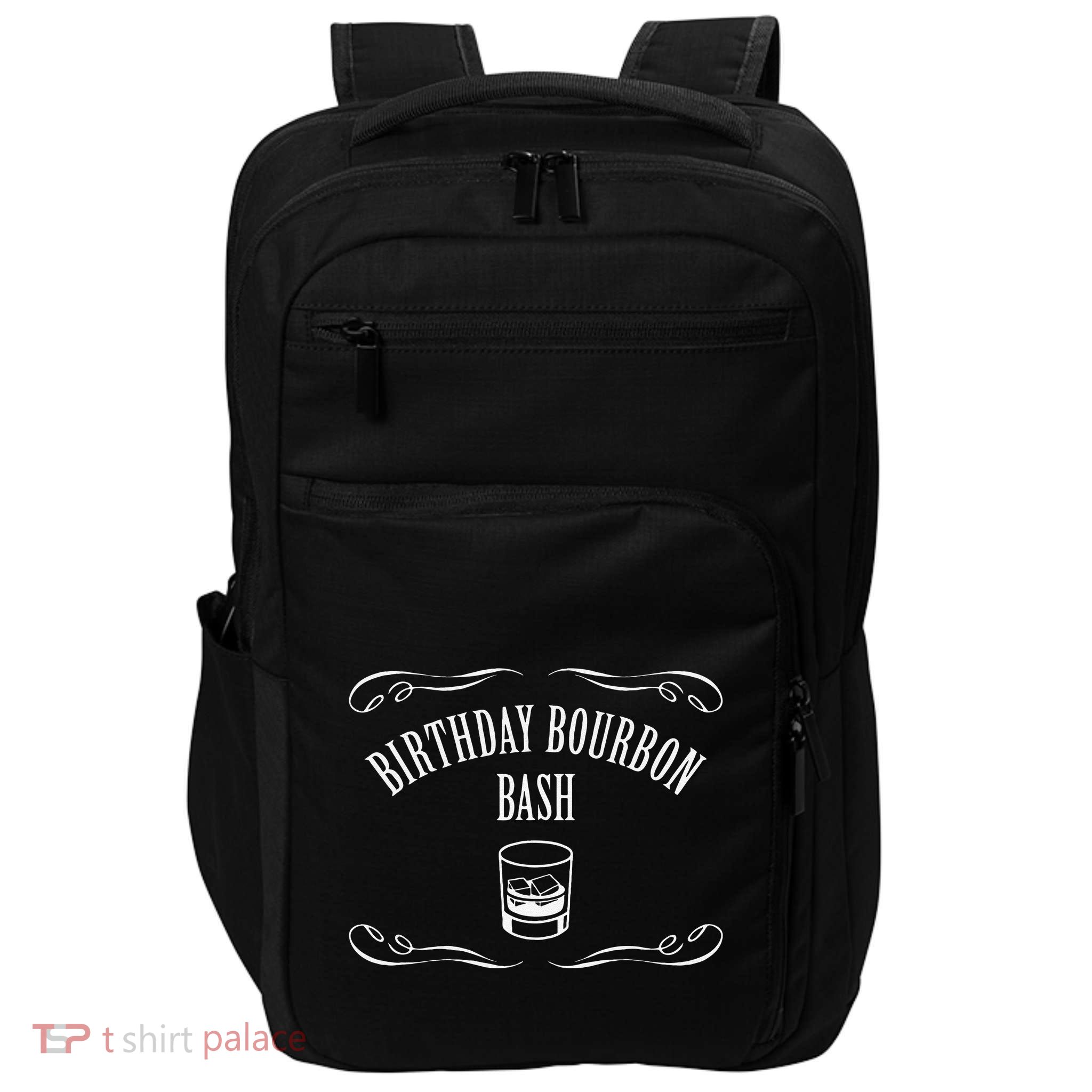 Birthday Bourbon Bash Featuring Whiskey Glass Impact Tech Backpack